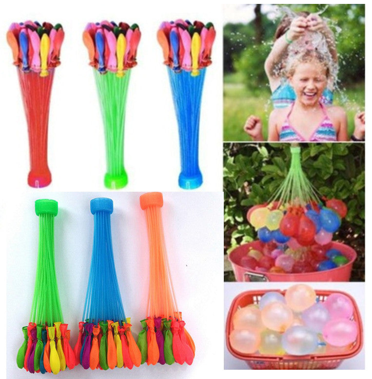 3 Sets Total 111 Pcs Summer Outdoor Party Prank Water Balloon Bombs Happy Children Playing in the Water Toys Colour Multicolor