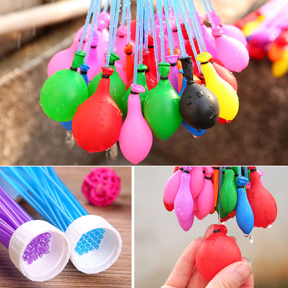 3 Sets Total 111 Pcs Summer Outdoor Party Prank Water Balloon Bombs Happy Children Playing in the Water Toys Colour Multicolor